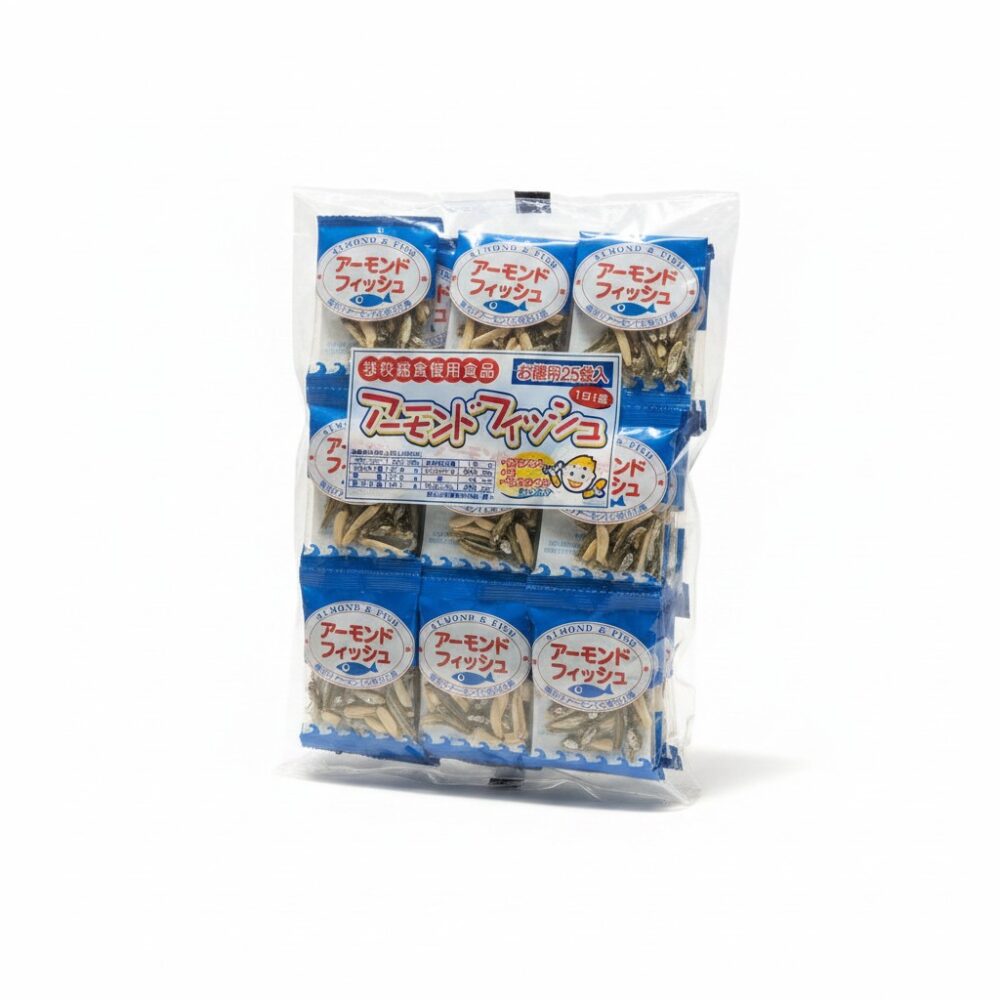 日本杏仁小魚乾｜阿川食品 瀨戶內海風味營養小點 6g×25袋｜GRAIN MAMA